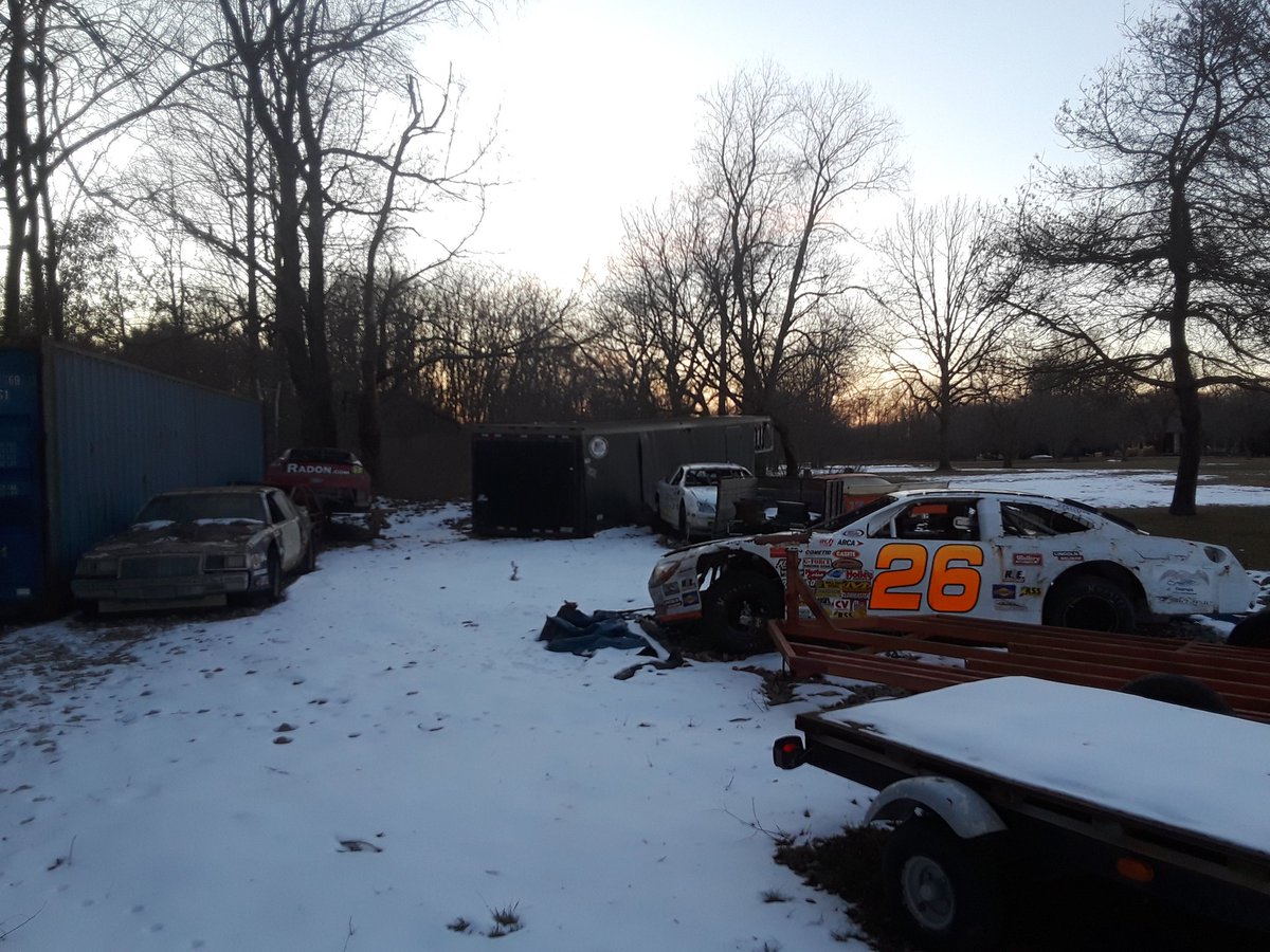 DriverBradSmith's tweet photo. The "Brad Smith Race Car Graveyard"? With the exception of a tiny handful, we still own every car we ever raced (68 was built by Ken Pennington & once driven by @MW55 but never raced by Brad)
#RememberHarveyAndTweet
#StrangeStrong
#DriverBradSmith
#ARCAMenards
#BradFansBESTFans https://t.co/2uf2ptZxNQ