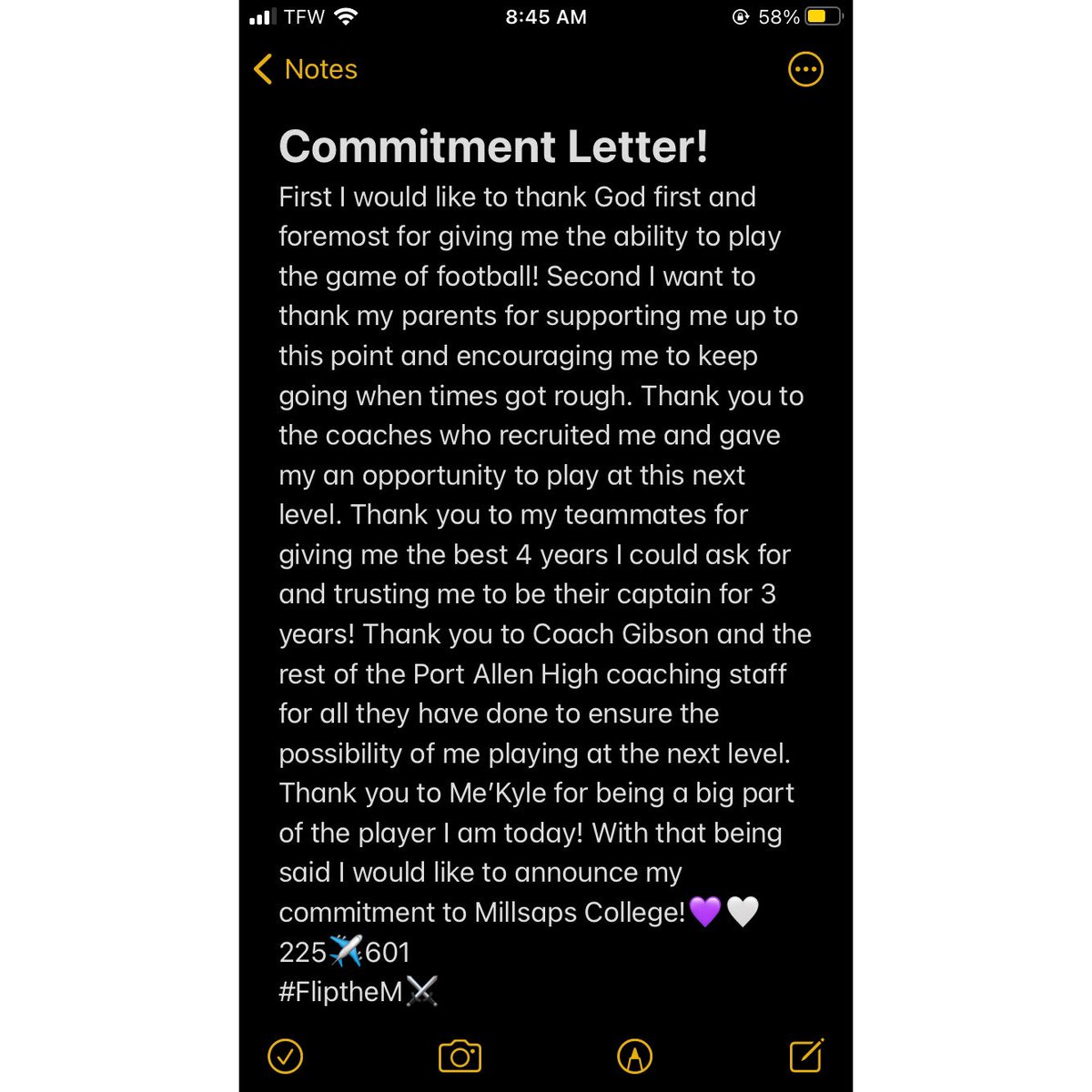 jhoward1k's tweet photo. #Committed 225✈️601 @CoachMoeStewart @MajorsFootball @coach4gib @PortAllenPels https://t.co/kOTb1s0avL