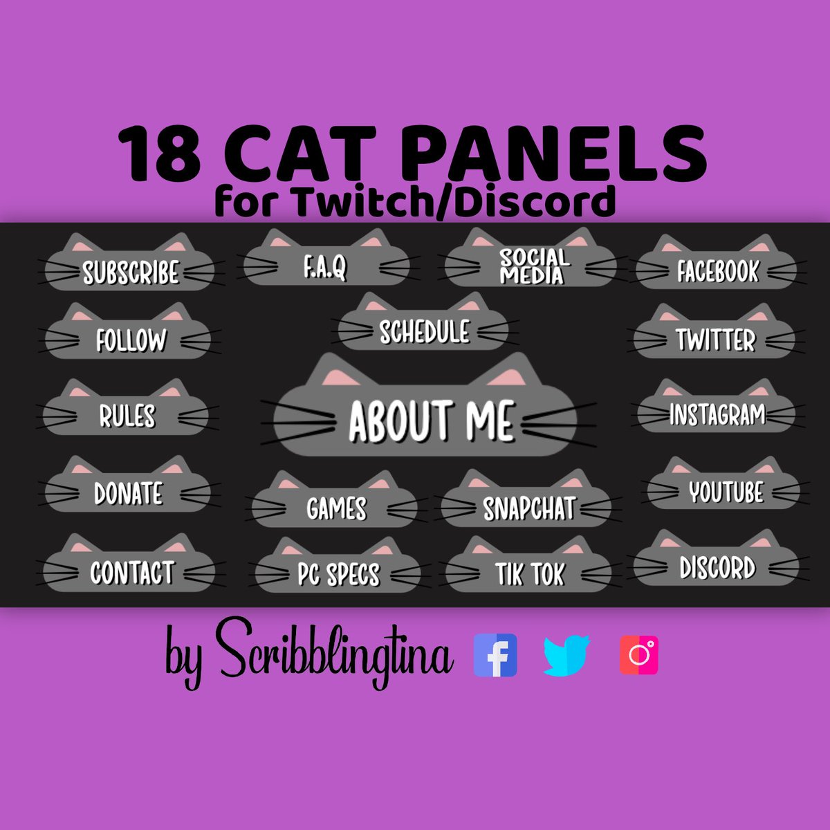scribblingtina's tweet photo. Cute cat panels arrived 🐱 💕
https://t.co/wo3xeoWZ4t
#twitch #twitchpanels #twitchoverlay #twitchprofile #catpanels #twitchcatpanels #cutepanels #customtwitch #customart https://t.co/ojXILo2KX8