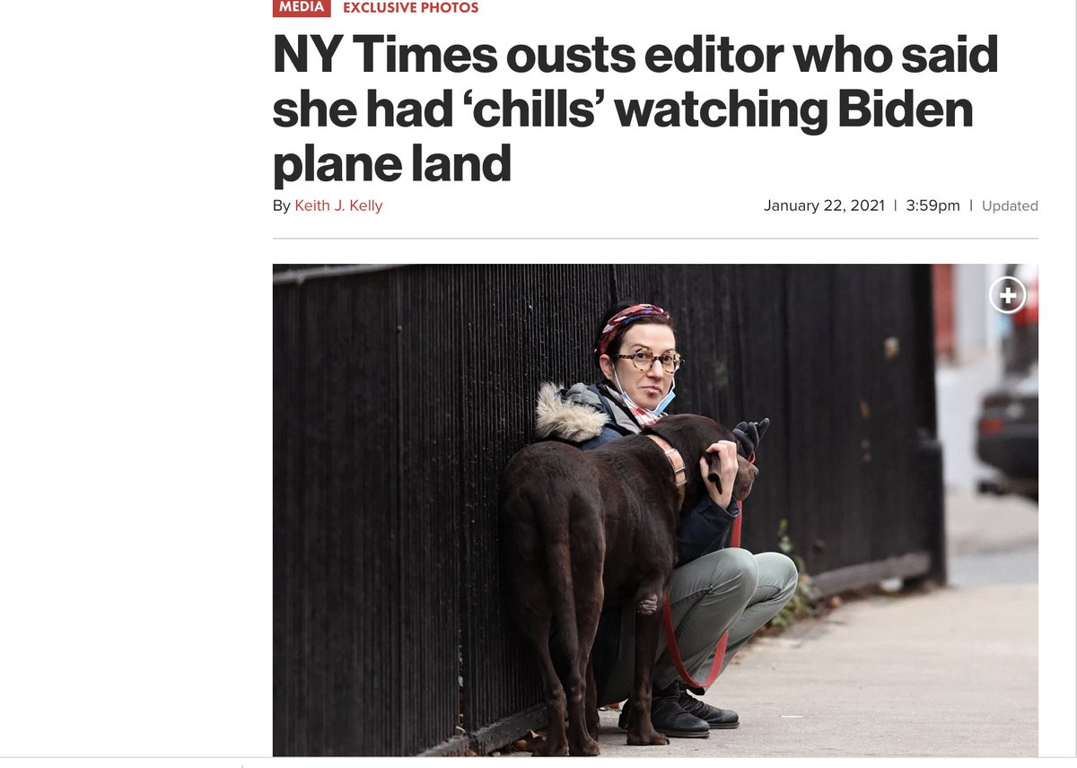 But it wasn't just the faceless, nameless Russian bots and fascists who went after Lauren. They physically stalked Lauren. They took pictures of her with her doggo Moose. They published those pictures on the  @NYPost. THEY. WENT. AFTER. HER.