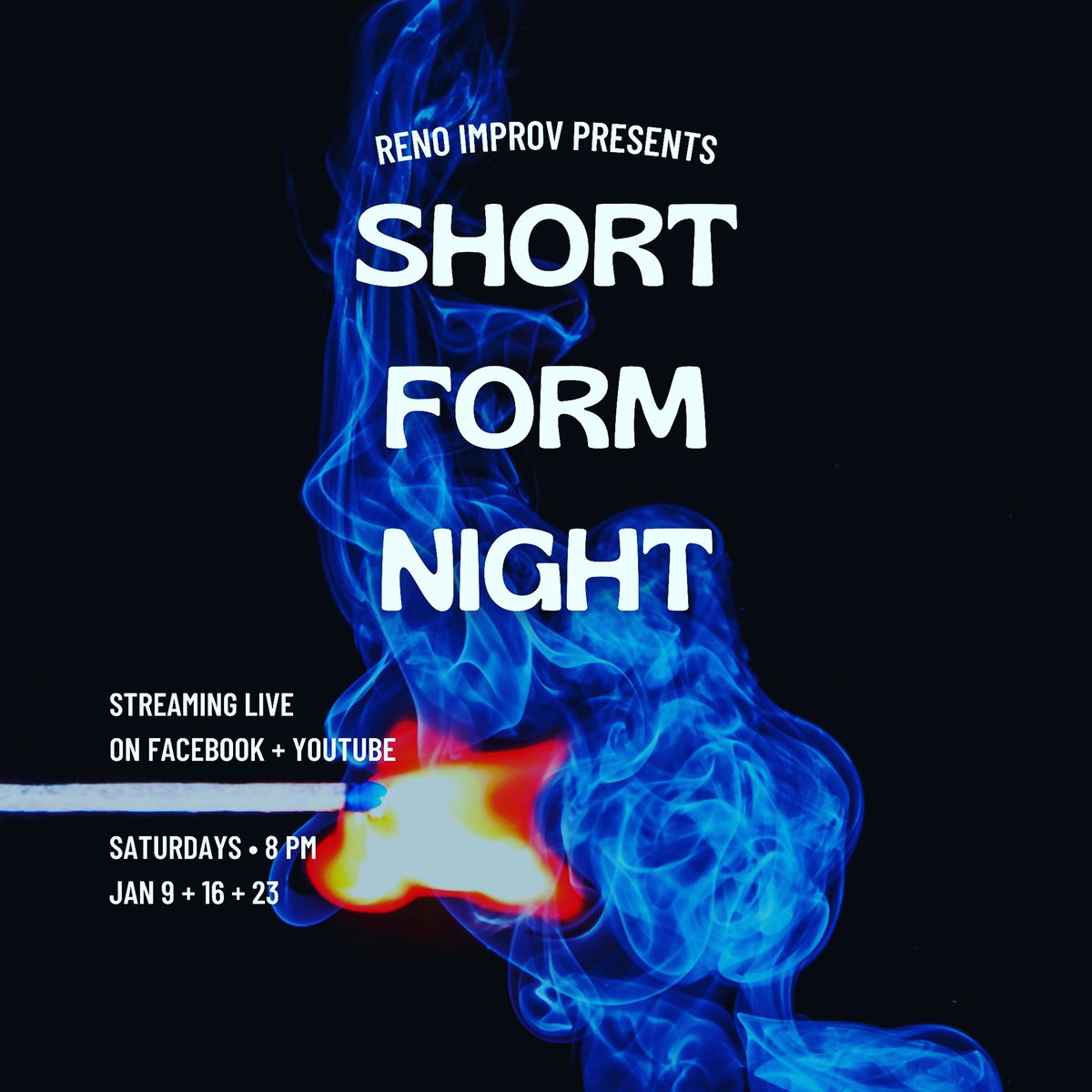 RenoImprov's tweet photo. Join us for our third installment of short form night! Tune in this Saturday, January 16 at 8pm.
https://t.co/jg7fbPBQn3…
Consider donating to our non-profit if you're able. https://t.co/VEYptmsebI https://t.co/YMOAyRMsBh