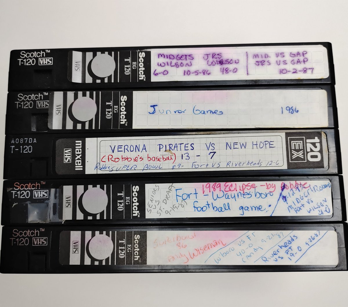 awiseman1975's tweet photo. These are some little league games my Dad recorded back in the 80s. #VHS #FDHS https://t.co/IuHzIsqrRK