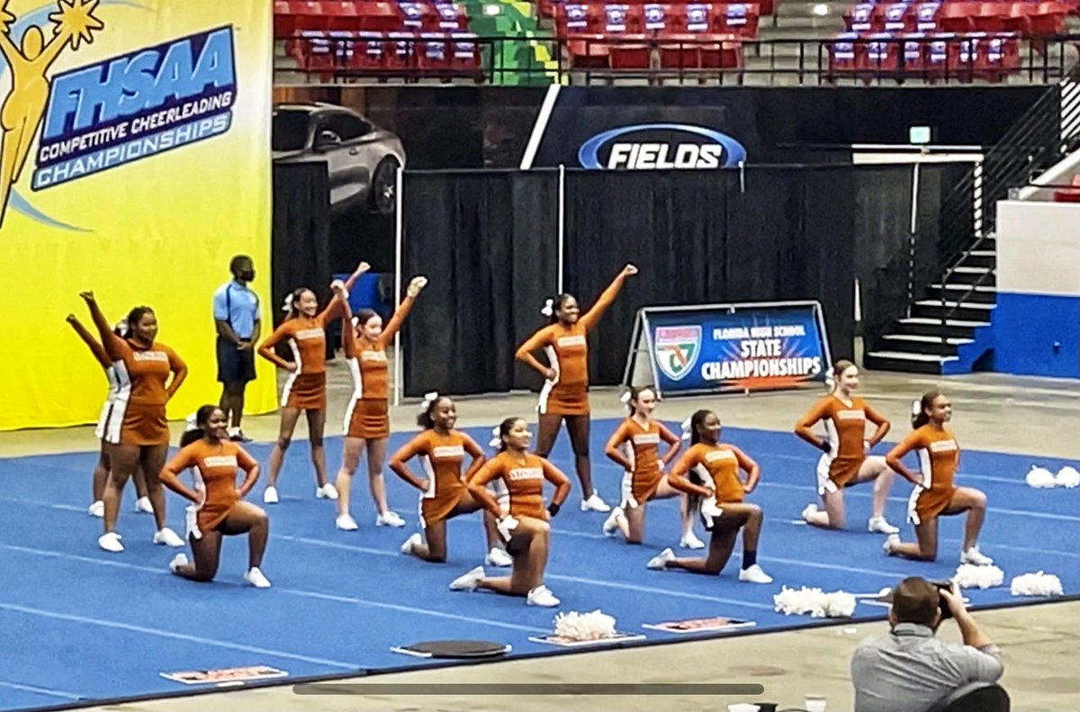 CheerAchs's tweet photo. Congrats to our 20-21 Competition Team for closing out this season on a major HIGH for #stingraynation... they left it all on the floor 🧡🖤 #raysup #weareACHS https://t.co/SkfB1j5w0s