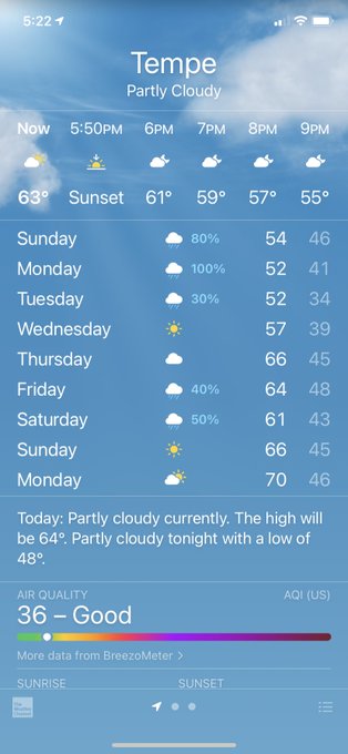 I&rsquo;m liking the cold weather and we need the rain. I can wear a sweater and jeans plus cute boots https://t