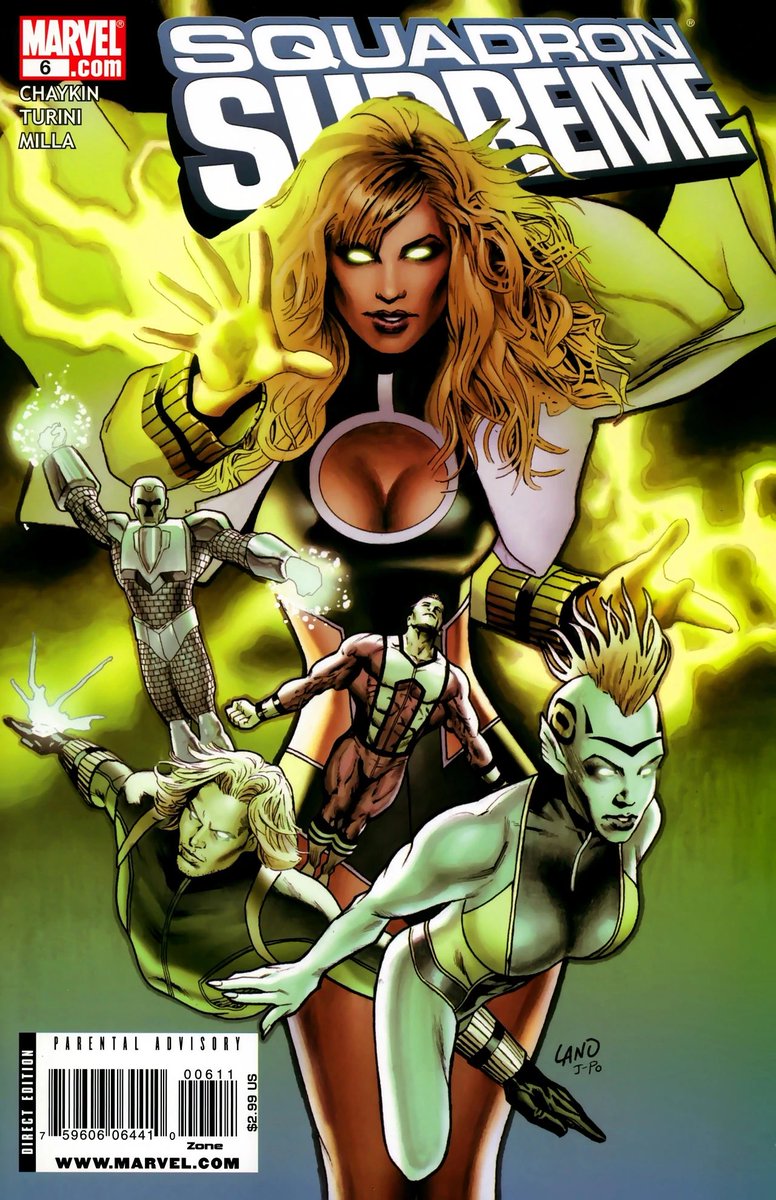 For those of you who don’t know, the Squadron Supreme are basically the Justice League in the 616. Each one of them is based off a member of the Justice League. And Moonglow is their Zatanna.