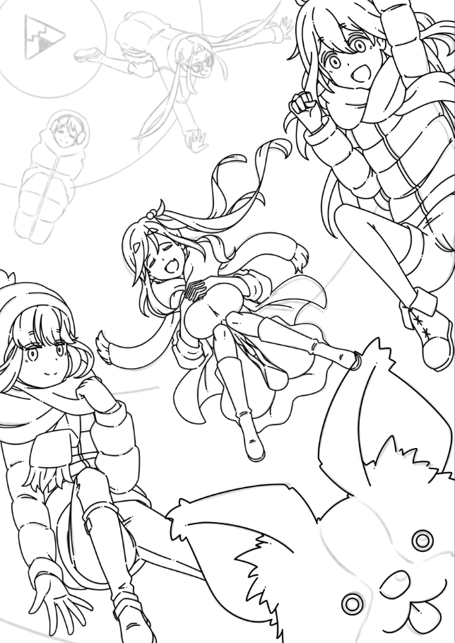 decided to have aoi be upright instead of upside down as i initially planned lol #wip #ゆるキャン