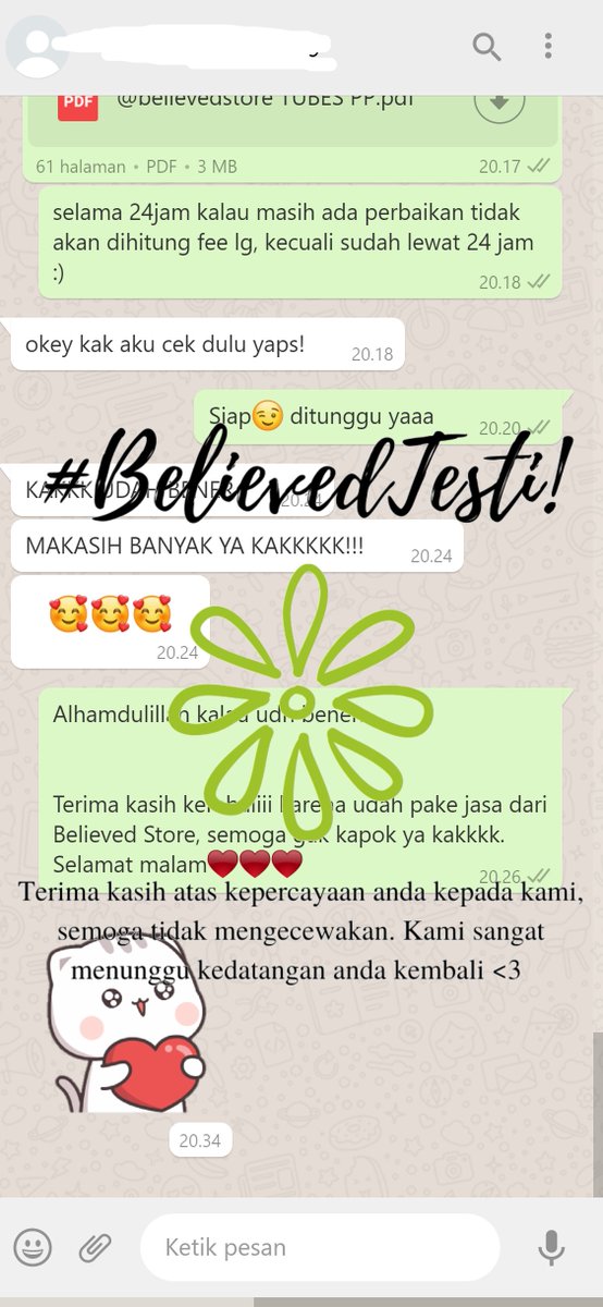 believedstore's tweet photo. #BelievedTesti 

Jasa merapihkan dokumen digital (.word). 

Jumat, 15 Januari 2021. https://t.co/ZVco3sXTqc