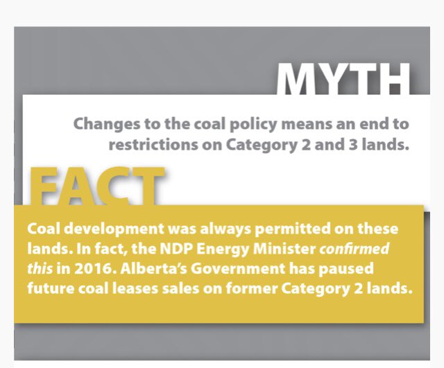 Removing the Coal Policy removed a blanket ban where only limited exploration under strict control was allowed, and strip mining would not normally be considered on cat 2 land. It also banned exploration or development activities in local areas of high environmental sensitivity.