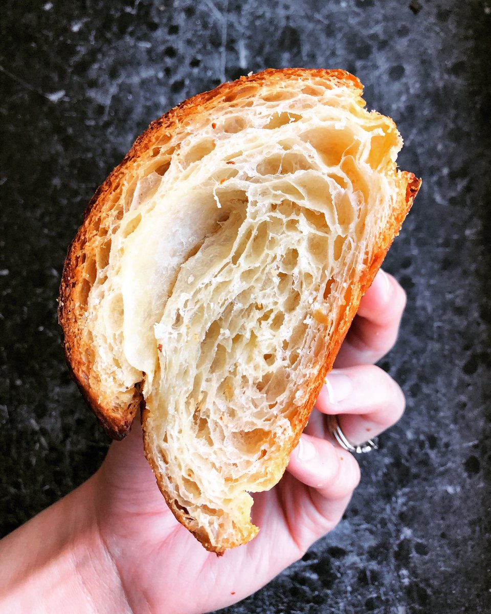 jenaislost's tweet image. Today’s #crumbshot vs. the goal. We’re getting closer! #frenchbaking