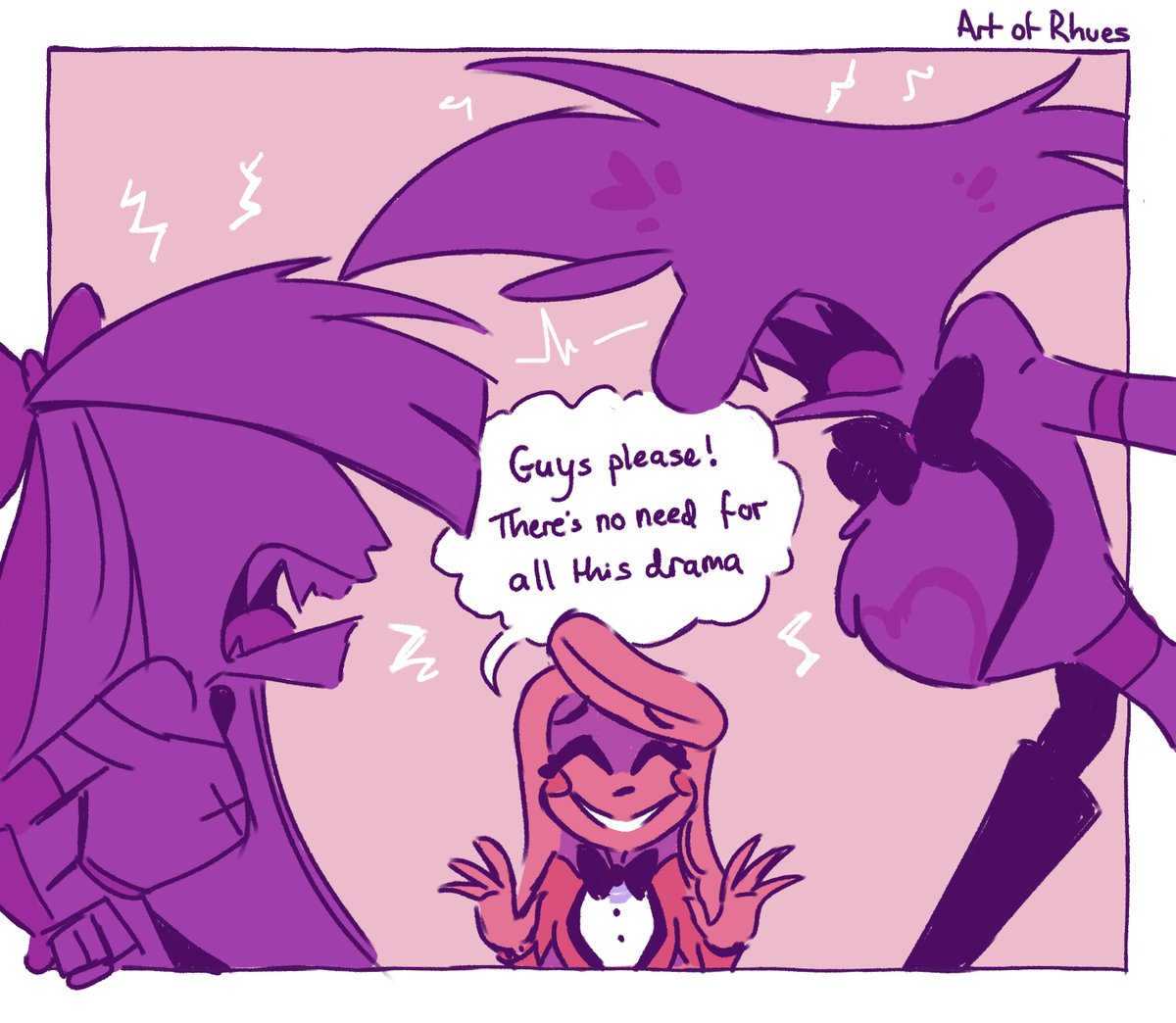 ArtofRhues's tweet photo. Alastor - "I heard there was drama and came right over!"

#HazbinHotelFanart #HazbinHotelAlastor #HazbinHotelCharlie #HazbinHotelAngelDust #hazbinhotelvaggie https://t.co/lEa1f9Oizc