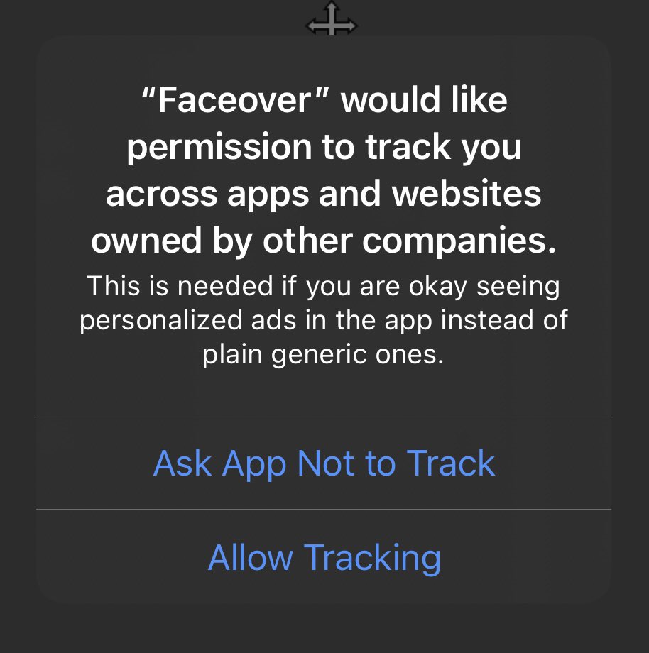 TannerSDuncan's tweet photo. Well look what we have here.... I just downloaded an app and was hit with this bad boy a few seconds after opening 😬 #iOS14 #COViOS14 https://t.co/SW2760GimX
