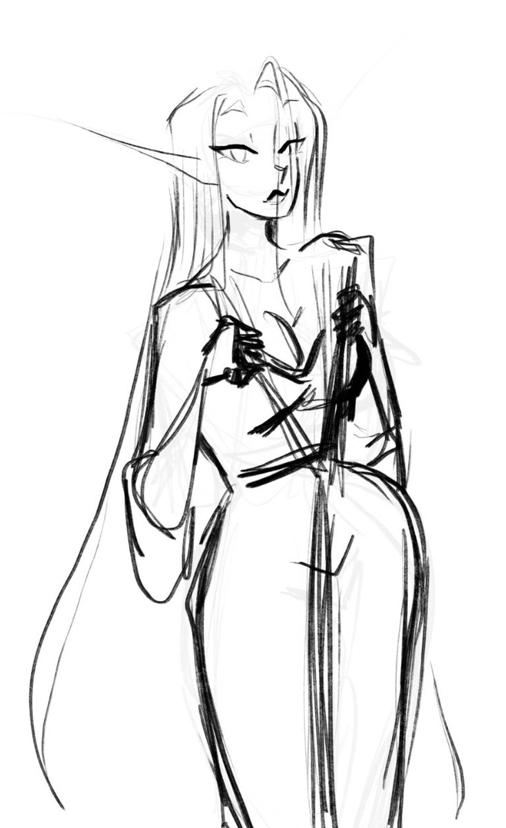 PurpleIshDraws's tweet photo. Also guys meet moira. A very flirty drow with zero social skills for friendship and all the skills for seduction

#dnd #dungeonsanddragons #dndartists #dndart #elf #drow #darkelf #digitalart #digitaldrawing #digitalsketch #dress #dresses #girly https://t.co/qWSKl5xO4D