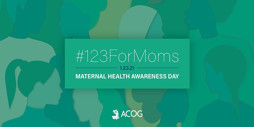 Why am I celebrating Maternal Health Awareness Day today, January 23? Because as an #obgyn, I know that 60% of maternal deaths are preventable, and that we can and must do better.

Join me and #ACOG at #123ForMoms!

#MaternalHealthAwarenessDay
#maternalhealth #womenshealth
