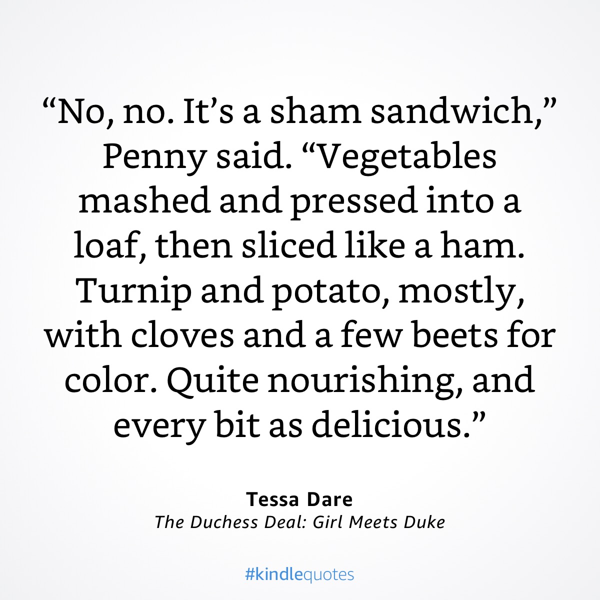 Rereading  @TessaDare’s The Duchess Deal and caught a stray turnip I missed the first time(s)! Of course it’s in Penelope’s vegetarian sham, I should have known!  I love this whole series.
