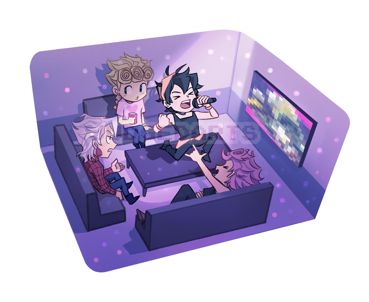preorders are live for <a href="/NTWICB_Zine/">❤️🧡💛 Now That's What I Call Bizarre</a>, the jjba album cover zine !! the first is my page preview and the second is the design for the LED charm! please consider preordering through the link in the thread 🥺🙏❤️