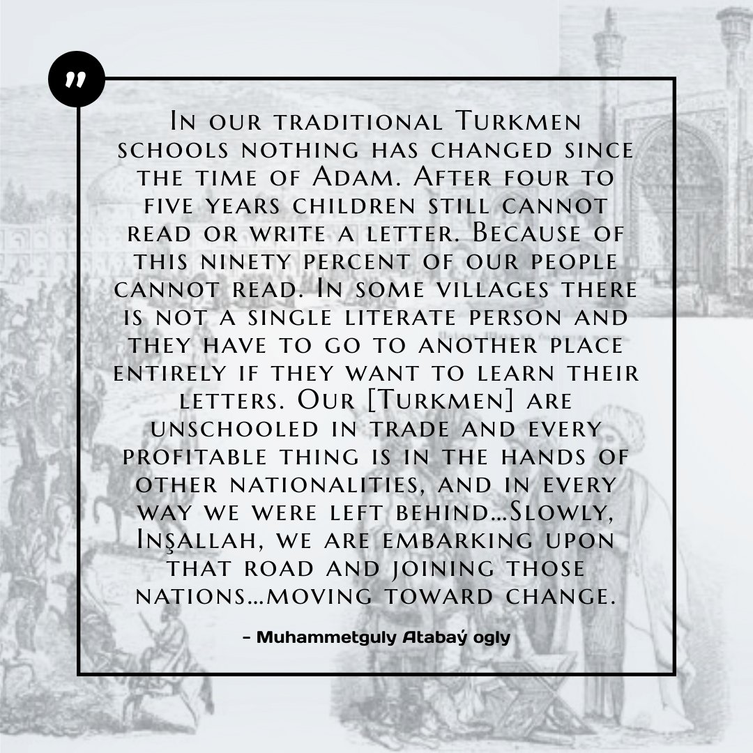 TurkmenFACTS's tweet photo. A brief but clear statement in a news article written by his son Muhammetguly Atabay in 1915 led to the creation of new methodological schools in Turkmenistan. https://t.co/1OXAt1DPGX