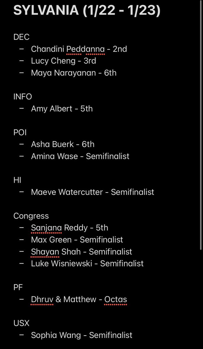 elkspeechdebate's tweet photo. 💥💥CONGRATS to our finalists and semifinalists in our BIGGEST tournament of the year — SYLVANIA! @OHSpeechDebate #EPND #CHSSpeechandDebate https://t.co/12oPdeIuOU