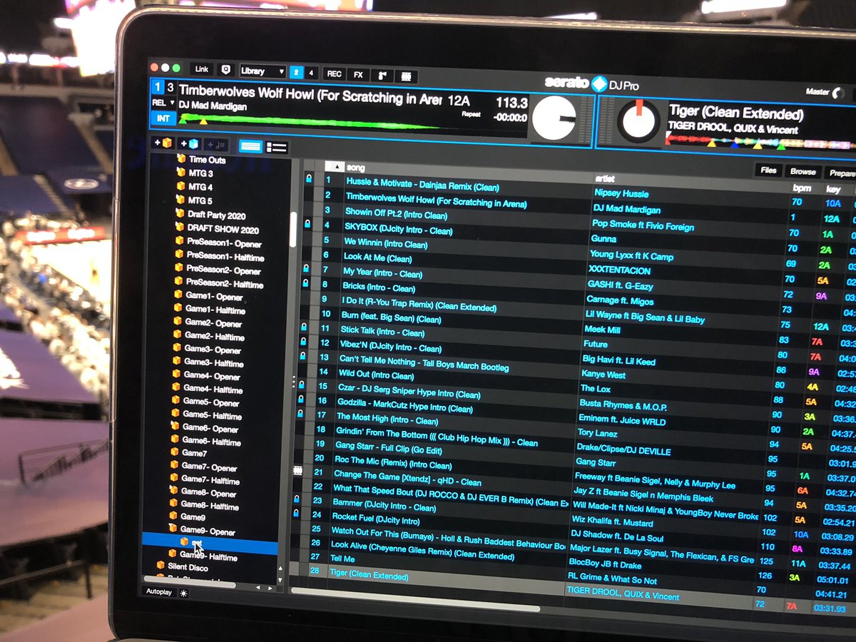 DJMadMardigan's tweet photo. Here’s my pre-game set I just dropped at this @Timberwolves game here at @TargetCenterMN 

Lots of new Rap bangers for the players with some 90’s Hip-Hop and a lil EDM in the mix. 

#RaisedByWolves #GenNOWdjs https://t.co/ALCj3SDDb3