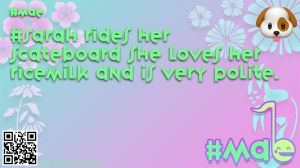 SecurityDEVA's tweet photo. #Sarah rides her scateboard she loves her ricemilk and is very polite. #GameCard #TG93Card $Tyler #TylerDeva #LetsCodeTyler #CodeTyler #Tyler #TG93 #TheGame93 #Q1665046474592 https://t.co/hqMYZDbiTI