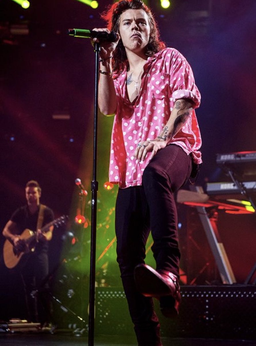 ₊˚.༄ every picture of harry styles in THAT polka dot shirt; a thread