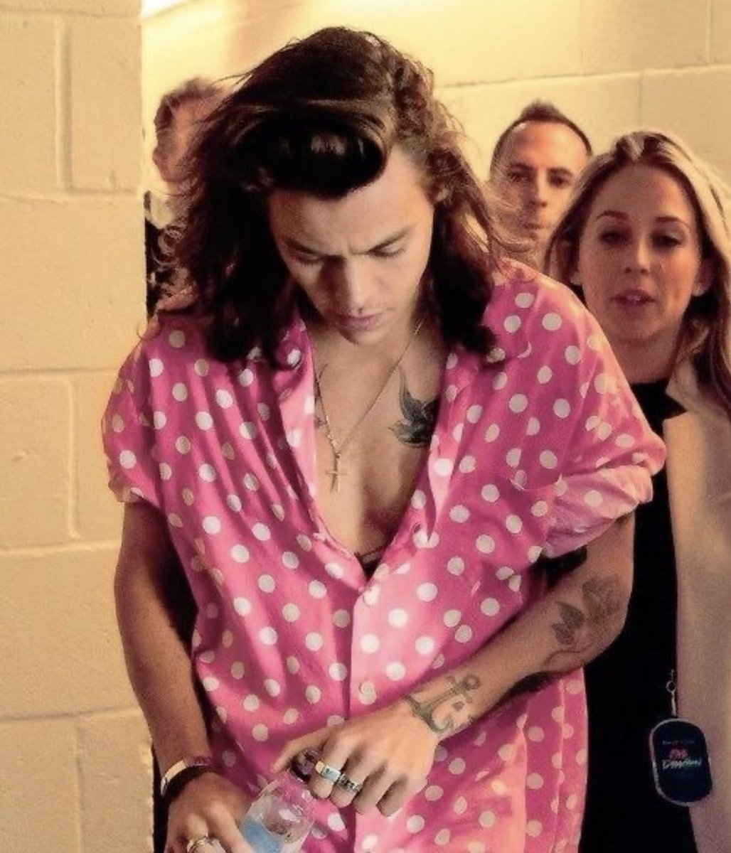 ₊˚.༄ every picture of harry styles in THAT polka dot shirt; a thread