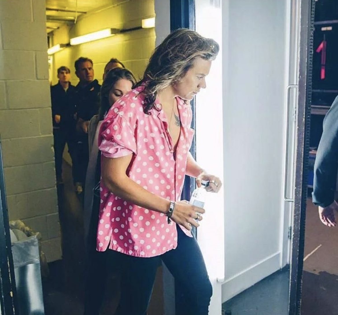 ₊˚.༄ every picture of harry styles in THAT polka dot shirt; a thread