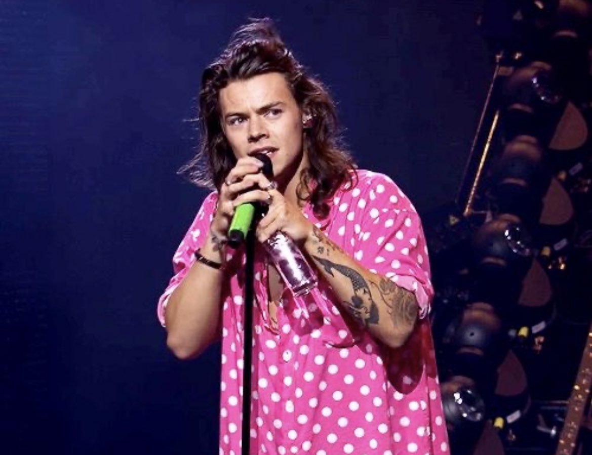 ₊˚.༄ every picture of harry styles in THAT polka dot shirt; a thread