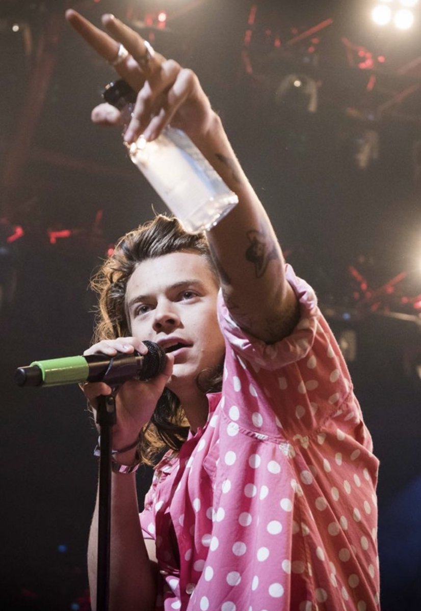 ₊˚.༄ every picture of harry styles in THAT polka dot shirt; a thread