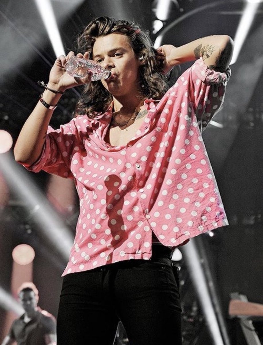 ₊˚.༄ every picture of harry styles in THAT polka dot shirt; a thread