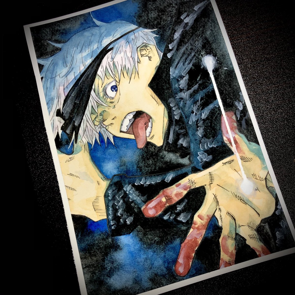 10代のアニメ・漫画キャラの1位になったと聞いたので前に水彩で描いた