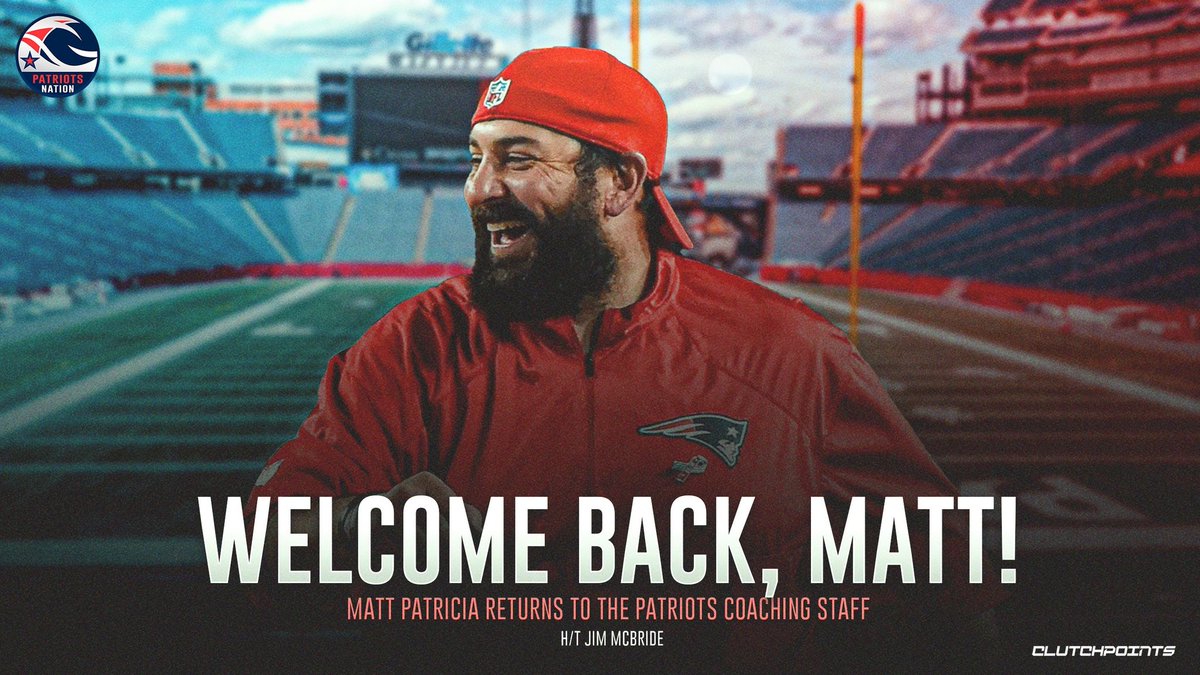 Matt Patricia will reportedly return in a variety of roles for the Patriots 😎
