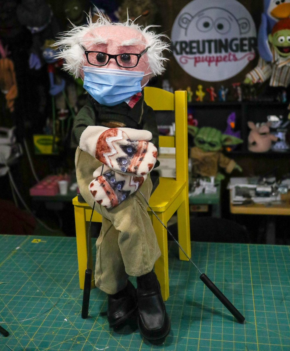 AdamKreutinger's tweet photo. #BernieMuppet #BernieSanders #mittens #BernieMittens #muppet #puppet #berniememes @SenSanders @BernieSanders @People4Bernie https://t.co/7DraL3xaKB