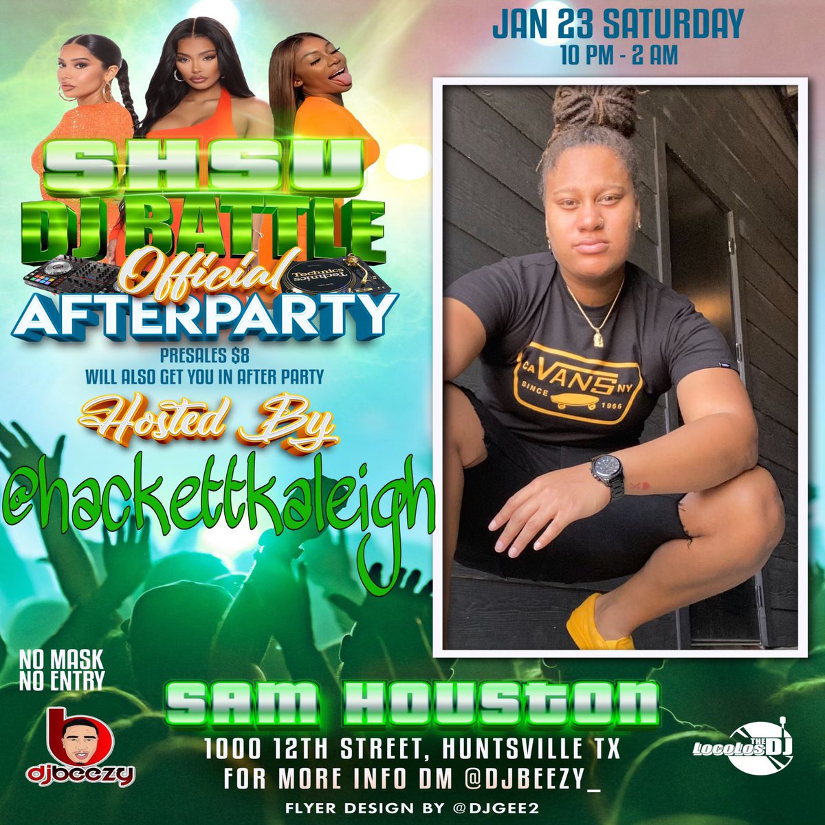 HackettKaleigh's tweet photo. #SHSUDJBATTLE ✅
BUT NOW ITS TIME FOR THE AFTER PLAY 🤩
#SHSUDJBATTLEAFTERPARTY ‼️
SEE Y’ALL THERE 🤪 https://t.co/1jOsmJoUmF