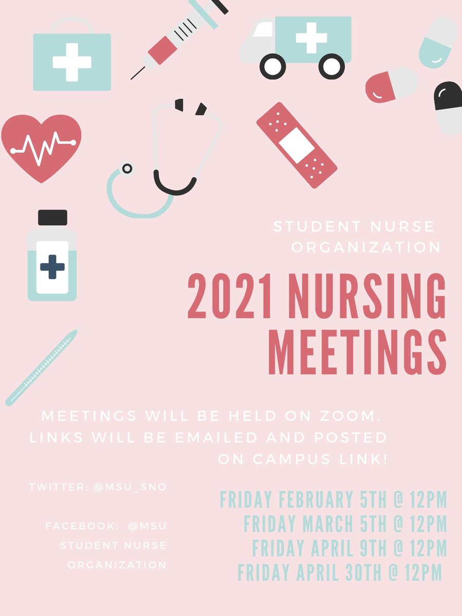 MSU_SNO's tweet photo. Mark your calendars! Pre-SNO and SNO meetings for the semester have been decided! Can’t wait to see you all at our first meetings on February 4th and 5th! :) https://t.co/v7thxKY4TJ