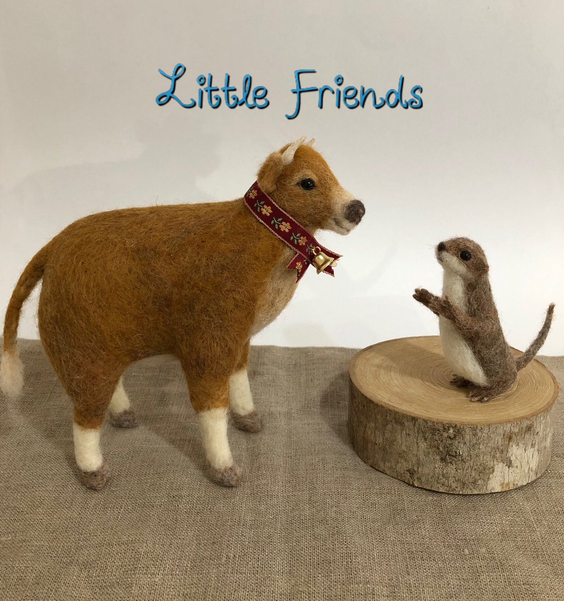 littlefrends's tweet photo. たまたま並べたらイイ感じのツーショット
#creema  #羊毛 #ジャージー牛
#カワウソ https://t.co/GSdKfG7obZ