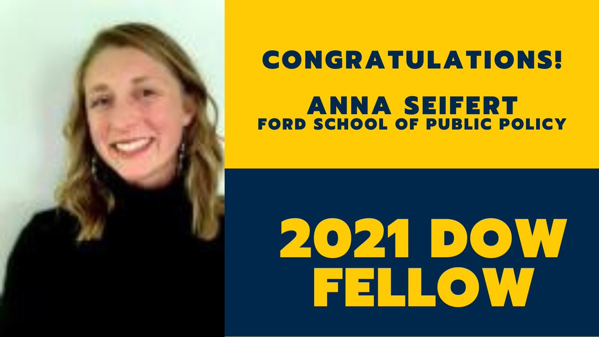 GrahamInstitute's tweet photo. Congratulations #DowFellow Anna Seifert! @fordschool @UMDowFellows @UMich Read more: https://t.co/zak8rVj9iH https://t.co/vJfzmWPyZA