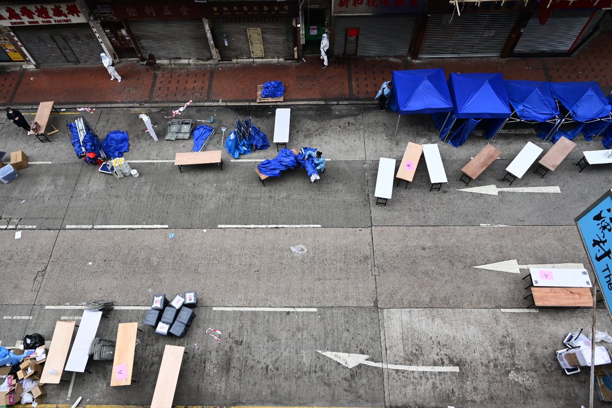 We were now told only one block will remain mobile  #covid19 testing truck and others area’s tent will be removed.While we cannot go out today, all supplies will be then provided by govt.