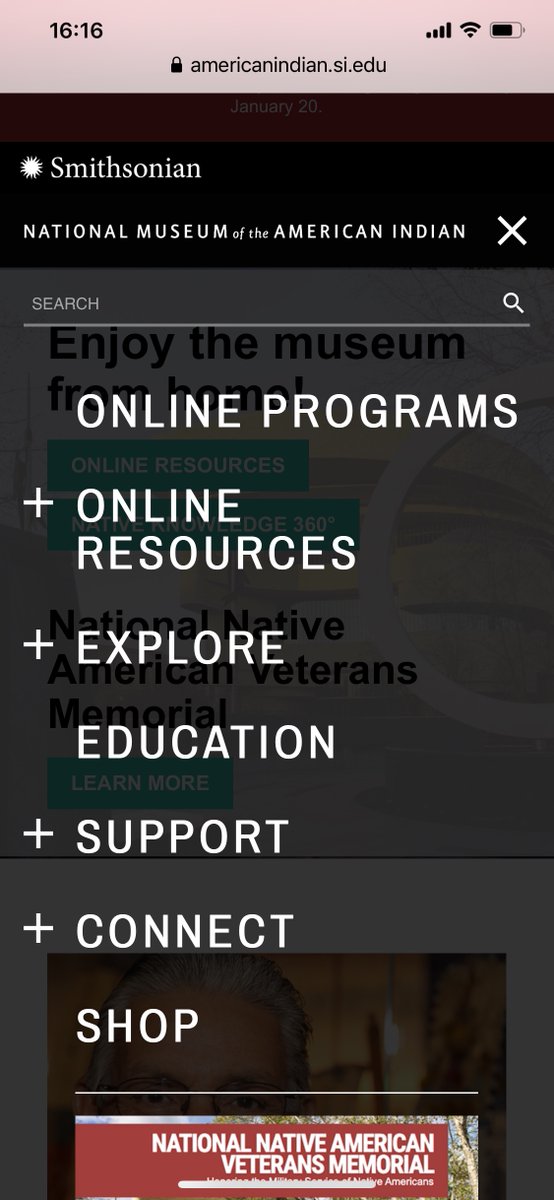 Let me walk you through what researching a database is like. Let’s use the Smithsonian Museum of the American Indian as an example. For the SMAI, they have an online resources. Click for their collections database.