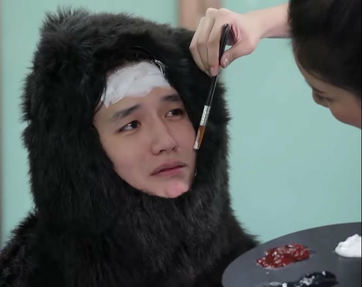 Sulking because he was sick