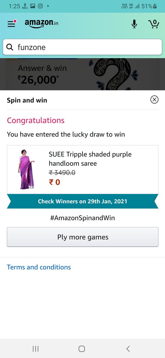 PatilKundan2's tweet photo. #AmazonSpinandWin #AmazonQuiz #repbulicdayedition
#Amazon @amazonIN https://t.co/bbvwJaQOZV