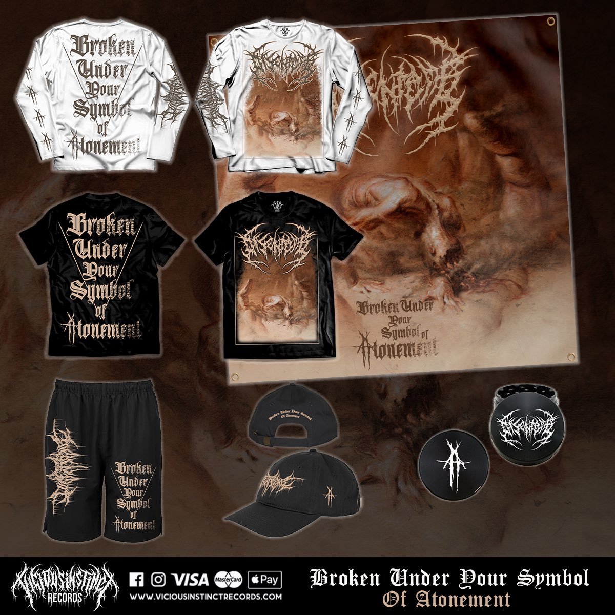 VIRecords_'s tweet photo. DISENTOMB | BROKEN UNDER YOUR SYMBOL OF ATONEMENT

Vicious Instinct Records is the official store for Australian brutal death metal band Disentomb, and we are stoked to bring you these new designs. Worldwide shipping available!
https://t.co/l2SirFKNSx https://t.co/WbxkKoGSkR