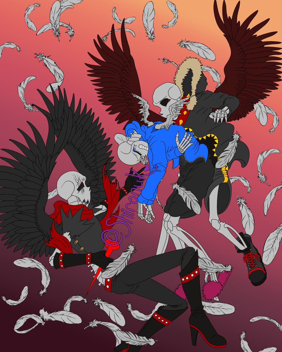 Happy gyftmas to <a href="/FlamesAcid/">🔞Esino🔞 0/5 slots available</a> !
Someone wanted some hurt comfort ;) so i hurt, and now comes comfort 💜
Im sure the fell boys will take good care of their lil fallen angel~
#undertale #spicykustard #sans #underfell #gyftmas2020