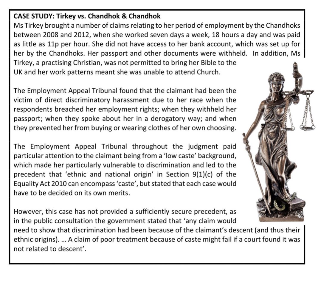 This case would be a useful one to look at with students- it is relatively recent. The victim of the discrimination was a Christian which enables teachers to show that caste is not an issue specific to one faith. More detail on the case here https://www.equalrightstrust.org/ertdocumentbank/Case%20Summary%20-%20Tirkey%20v%20Chandok.pdf