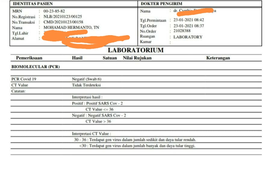 Alhamdulillah setelah mondok 15 hari dan diurek2 erung 6 kali