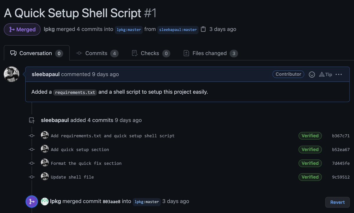 AprilSleeba's tweet image. First PR Approval, after all these years 😁

#OpenSource #PullRequests #GitHub #CodeContribution
