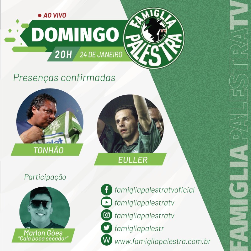 famigliapalestr's tweet photo. Domingos 20h AO VIVO! Hoje com #tonhao e #euller assista e participe da resenha! https://t.co/OSPL643OhK