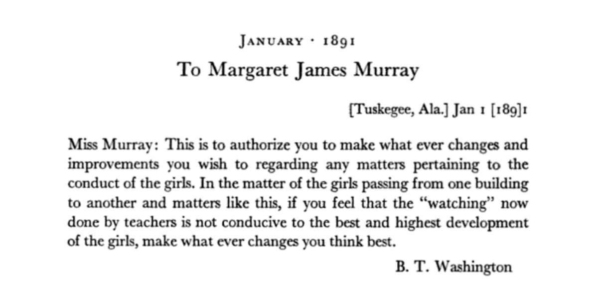 But back to Margaret...Here are letters from Booker T. Washington to Margaret about her position at Tuskegee. Annnnd some things don't change.