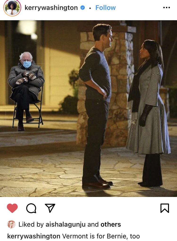 Ave10's tweet photo. Not you too 🤣🤣🤣😩@kerrywashington #PoorBernie https://t.co/a0LIdXoodS