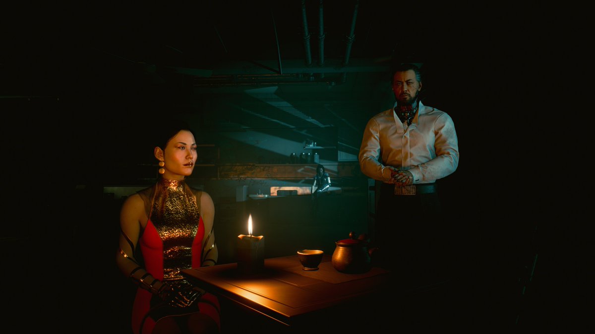 calm_eagle's tweet photo. @KsitVK @CDPR_RU @CDPROJEKTRED @CyberpunkGame I play on PC. GTX 1080Ti @ 1440p. So you may be using RTX, but would still appreciate a sense of how you're tweaking the sliders. Some compares attached. I tend to start with Vignette 50, Brightness 40, Contrast 20 and go from there. But the blacks look hazy. Maybe lower gamma? https://t.co/7q2FsP3yJE