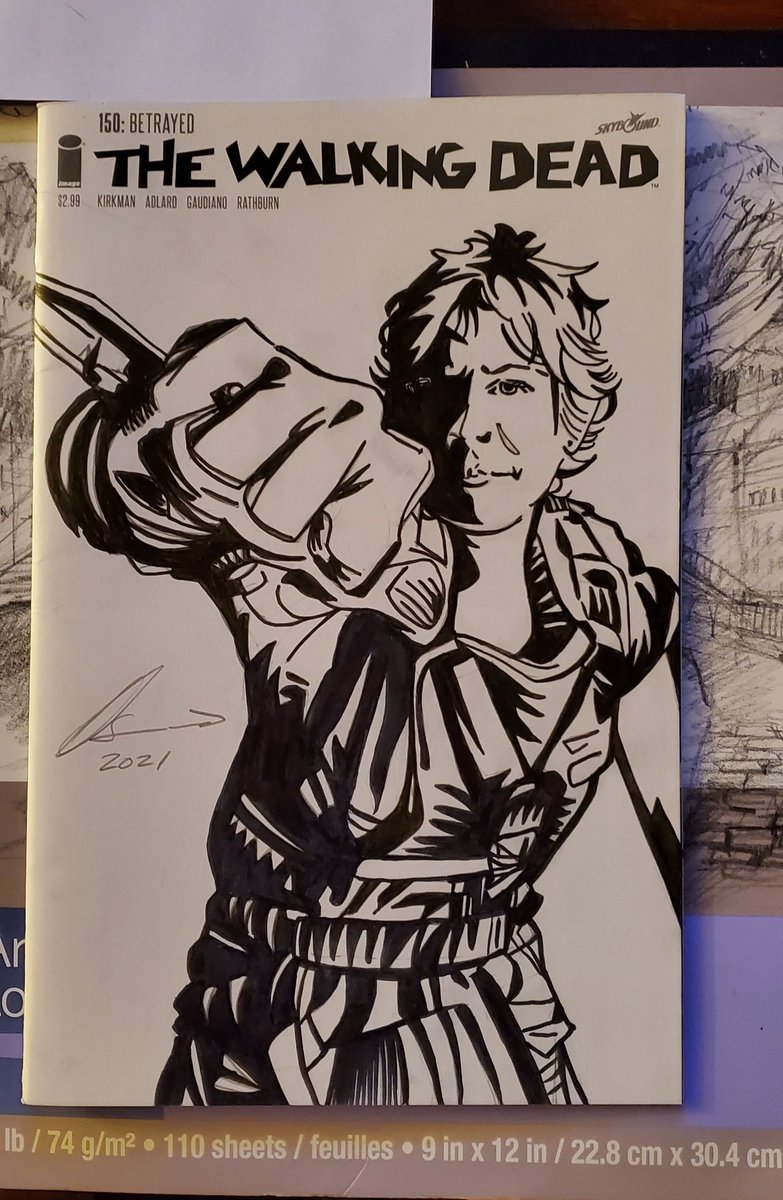 O_RodriguezIII's tweet photo. Finished this tonight @mcbridemelissa #Carol #OscarsRedHat #TWDComic cover #OscarsArt #TWDArtist #Artist #Actor #TWDFamily https://t.co/PmEgtYLuGU